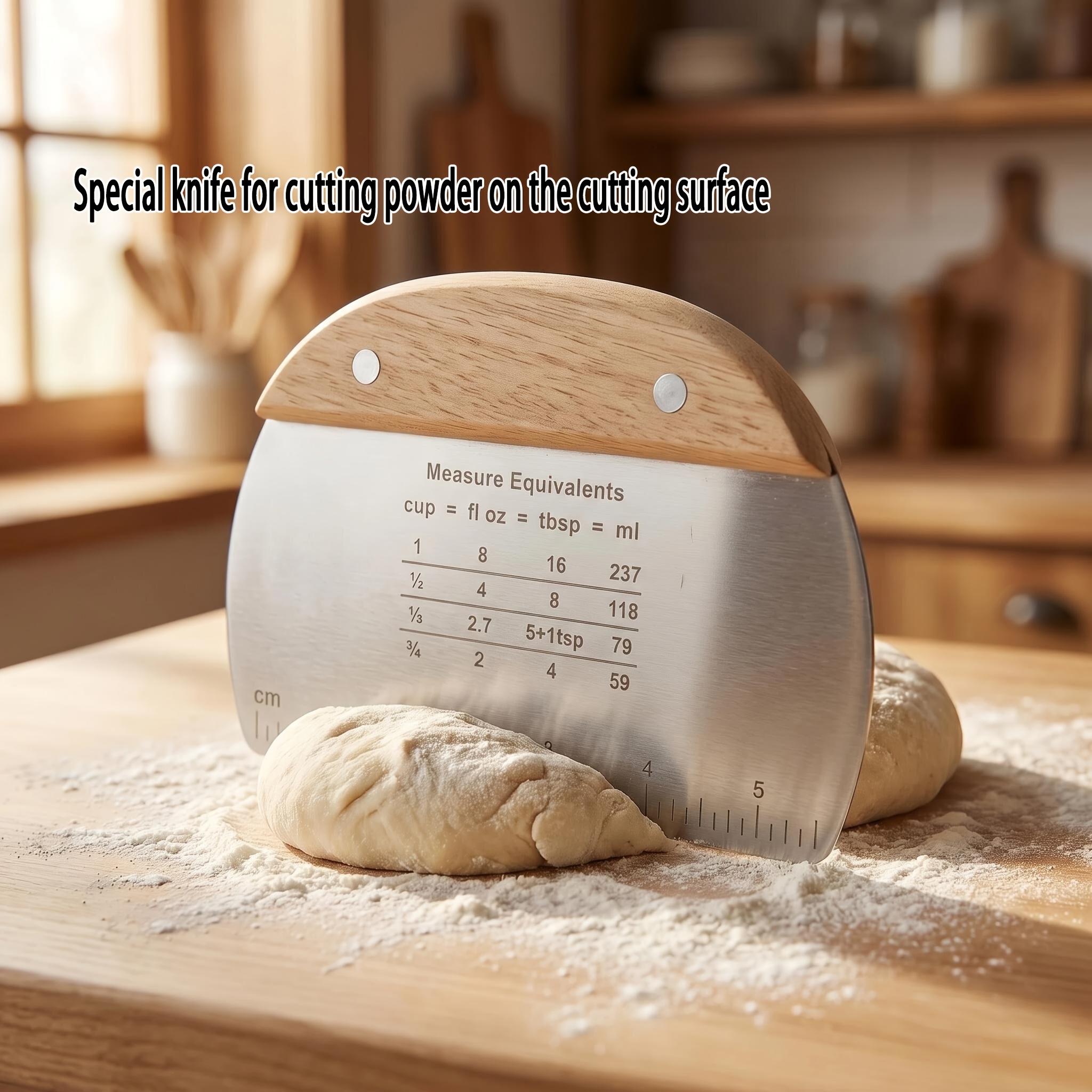 2er-Set Teigmischer Mit Eichengriff – Edelstahl 430, Ideal Für Brot, Kuchen, Pizza