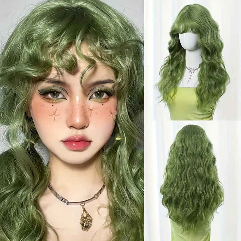 ?MONEY GREEN 26” CURLY LACE FRONT WIG? *NWT*
? Fluorescent green Deep Curly 613 Blonde 13X6 Lace Frontal  main image 3