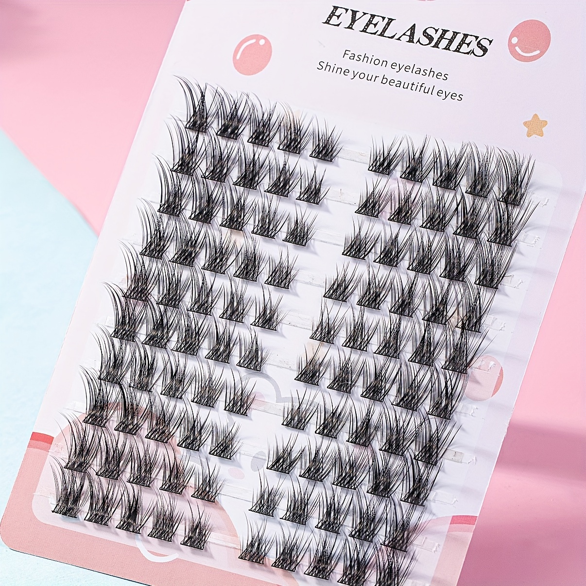 

100pcs Eyelashe Extensions-diy Lashes Cat Eye Lashes Individual Lashes Mink Lashes Wing-tipped Effect False Eyelashes