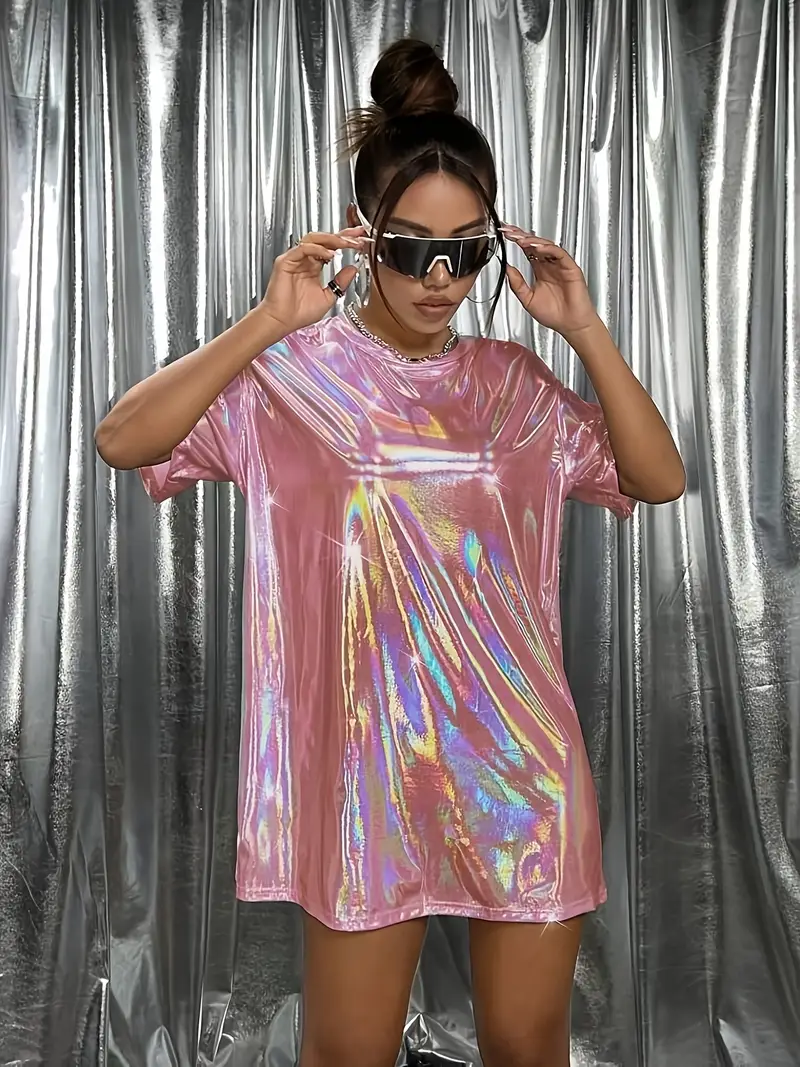 neon casual dress Plus Size Women's Neon Green Round Neck Batwing Sleeve Casual Dress Summer Dress Summer Outfits For Women Spring Clothing Spring OutfitEmery Rose