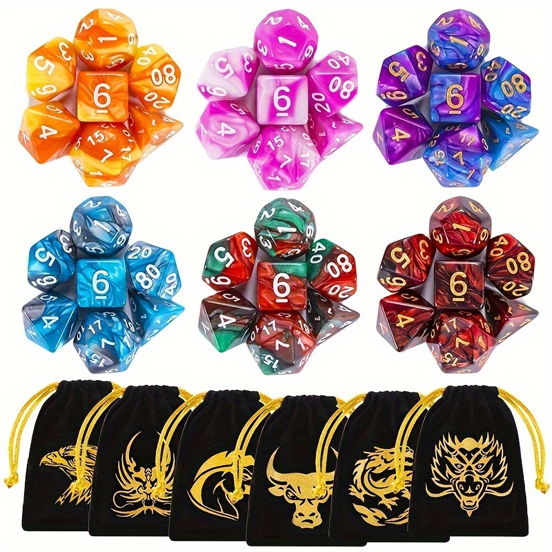 

Esanda Polyhedral Dnd Dice - 42pcs Double- Dice 6 Unique Pattern For , Rpg, Mtg, - Applicable 14+