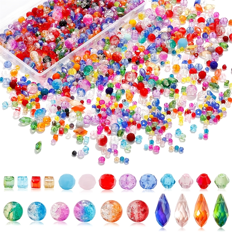 1200pcs Colorful Beads Set for Bracelet Jewelry Making