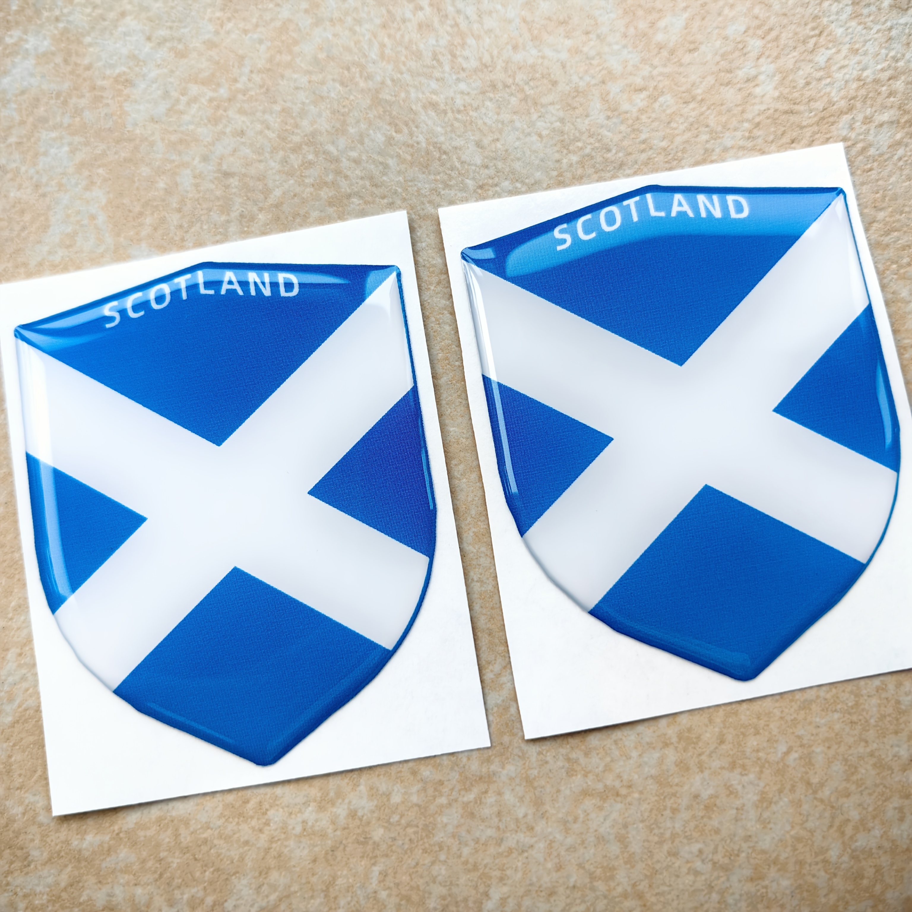TEMU National Theme Shield Car Decal 2pcs Scotland Flag Pattern Style Car Sticker For Trunk Door And Side Fender