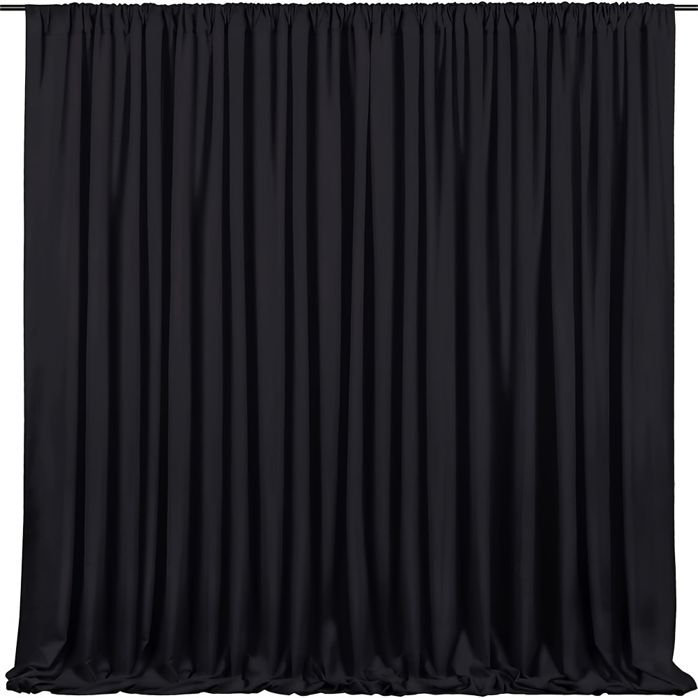 

4pcs 5ft X 10ft Black Backdrop Curtains Polyester Photo Backdrop Drapes For Wedding Party Stage Birthday Decorations