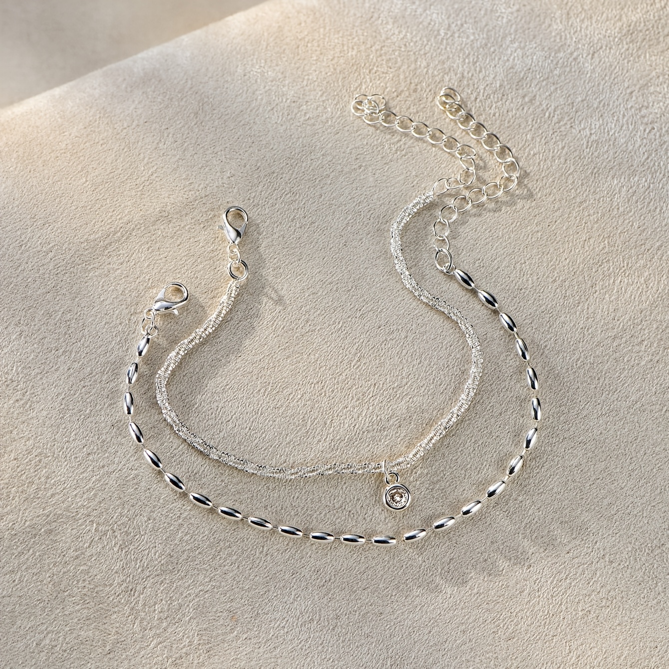 2pcs Bohemian Double-Layer Stackable Bracelets for Women