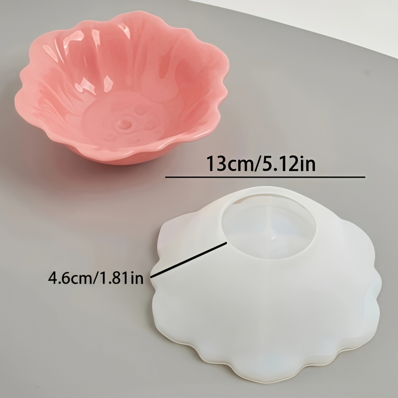 Irregular Lace Ruffle Storage Bowl Silicone Mold Handmade Lotus Scented Candle Cup Plaster Resin Mold Home Decoration Supplies
