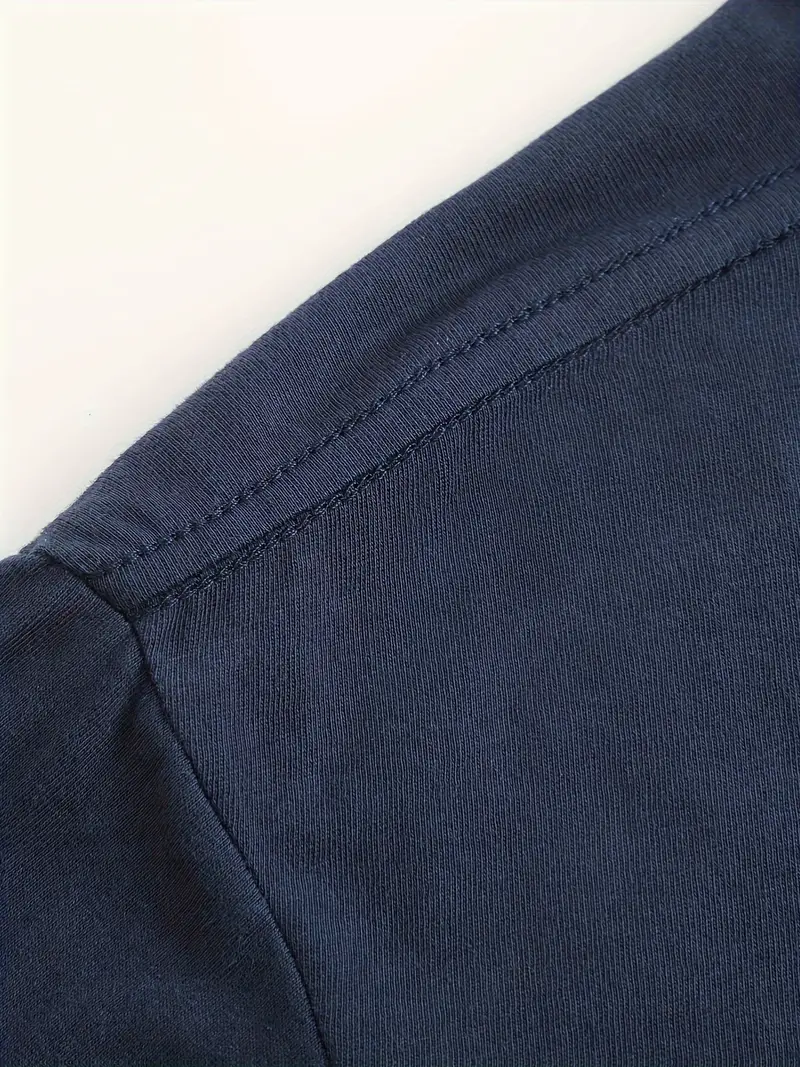 mens navy casual t shirt heavyweight 180gsm pure cotton crew neck tee for formal events machine washable shirt with everyday elegant style Product details 3