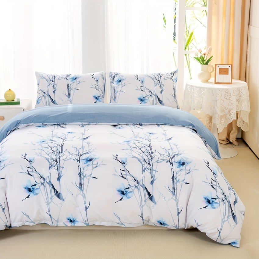 3pcs Lanting Light Rain Printed Duvet Cover Set