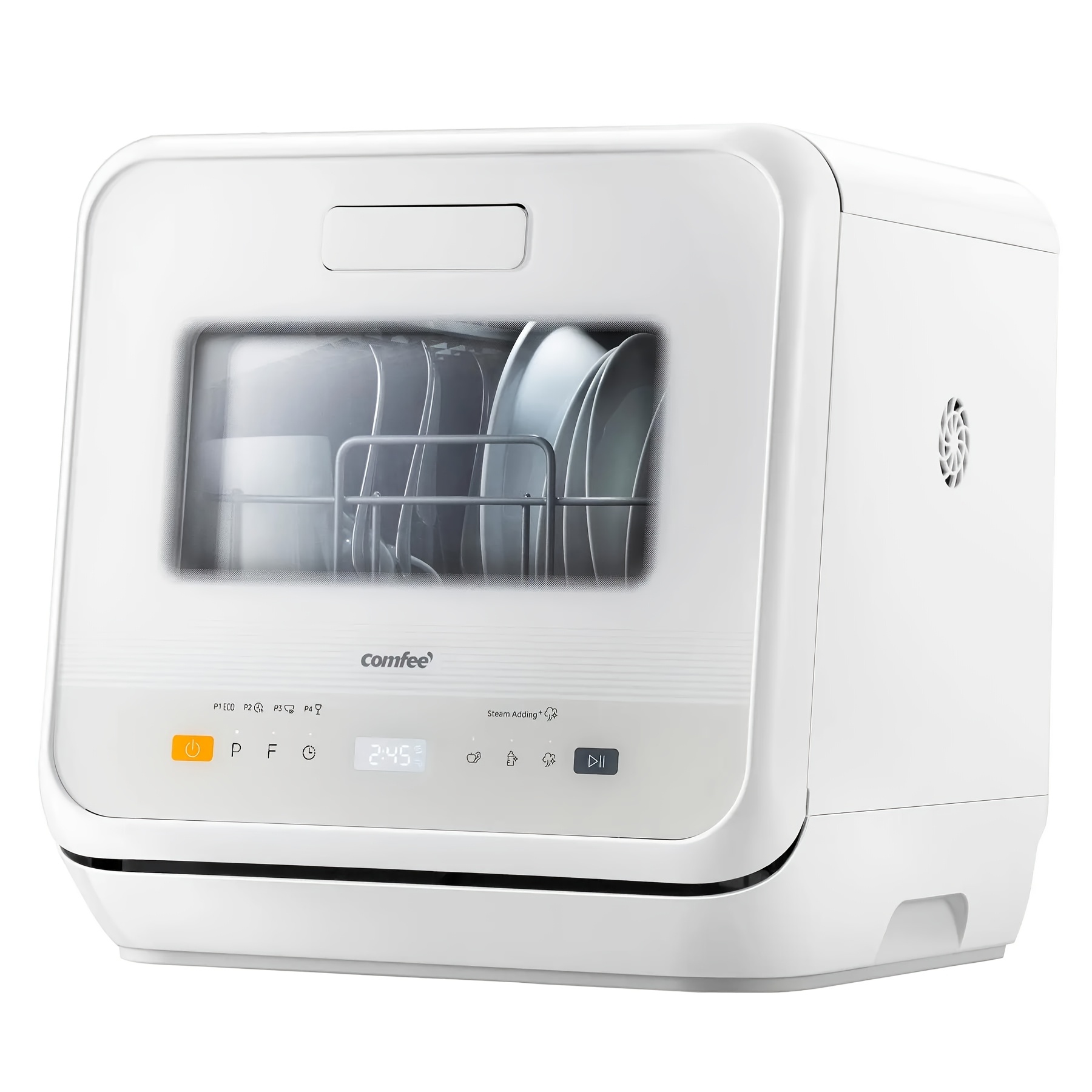 TEMU Lavavajillas portátil compacto Midea con depósito de agua incorporado y de secado por aire caliente, tecnología de rápido, de energía, para