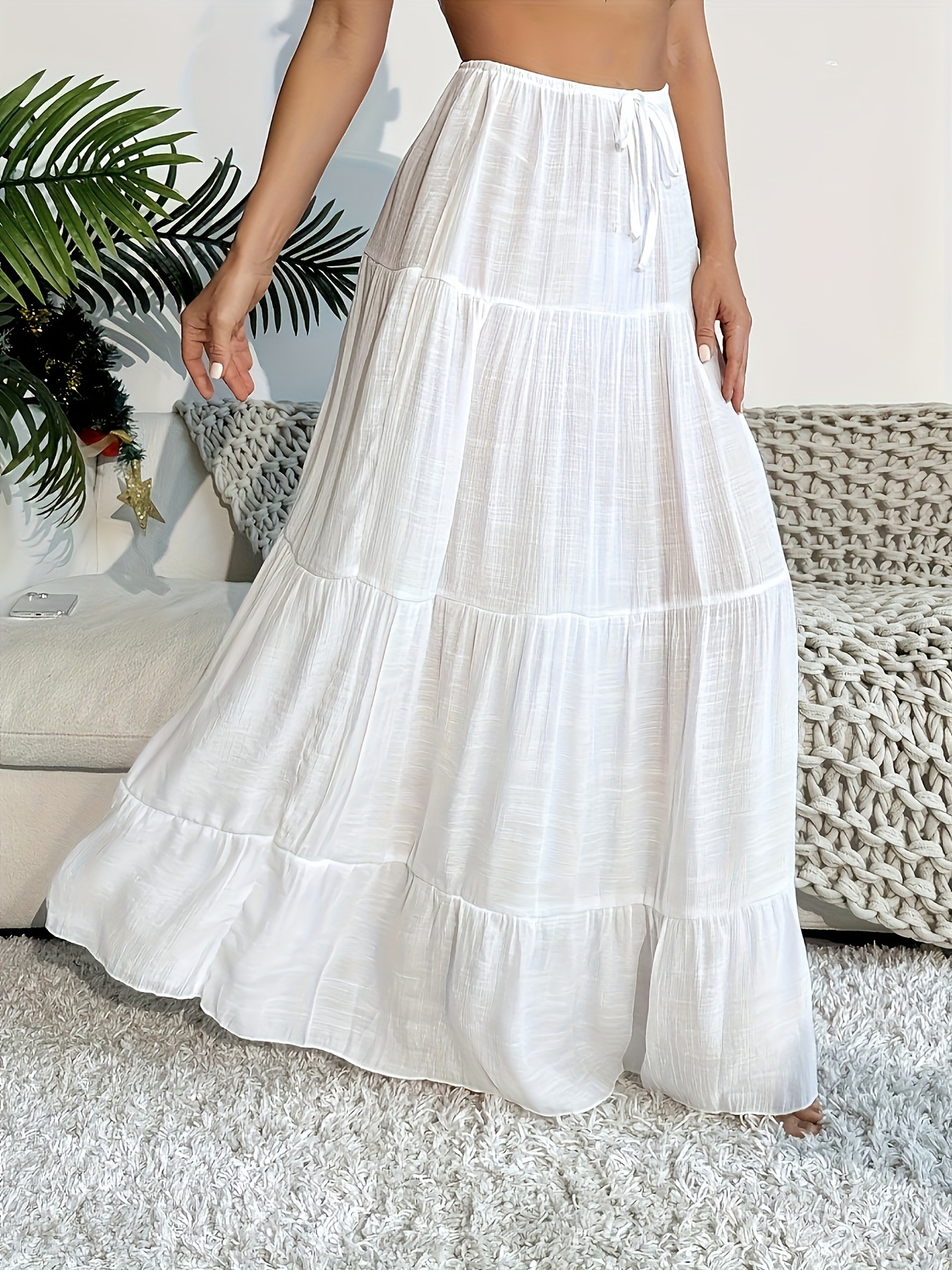 Floor newest Length Skirt, White Summer, Flowy Skirt, Linen Clothing, Plus Size Skirt, White Lace Skirt, Gypsy Skirt, Long Skirt Women, Maxi Linen