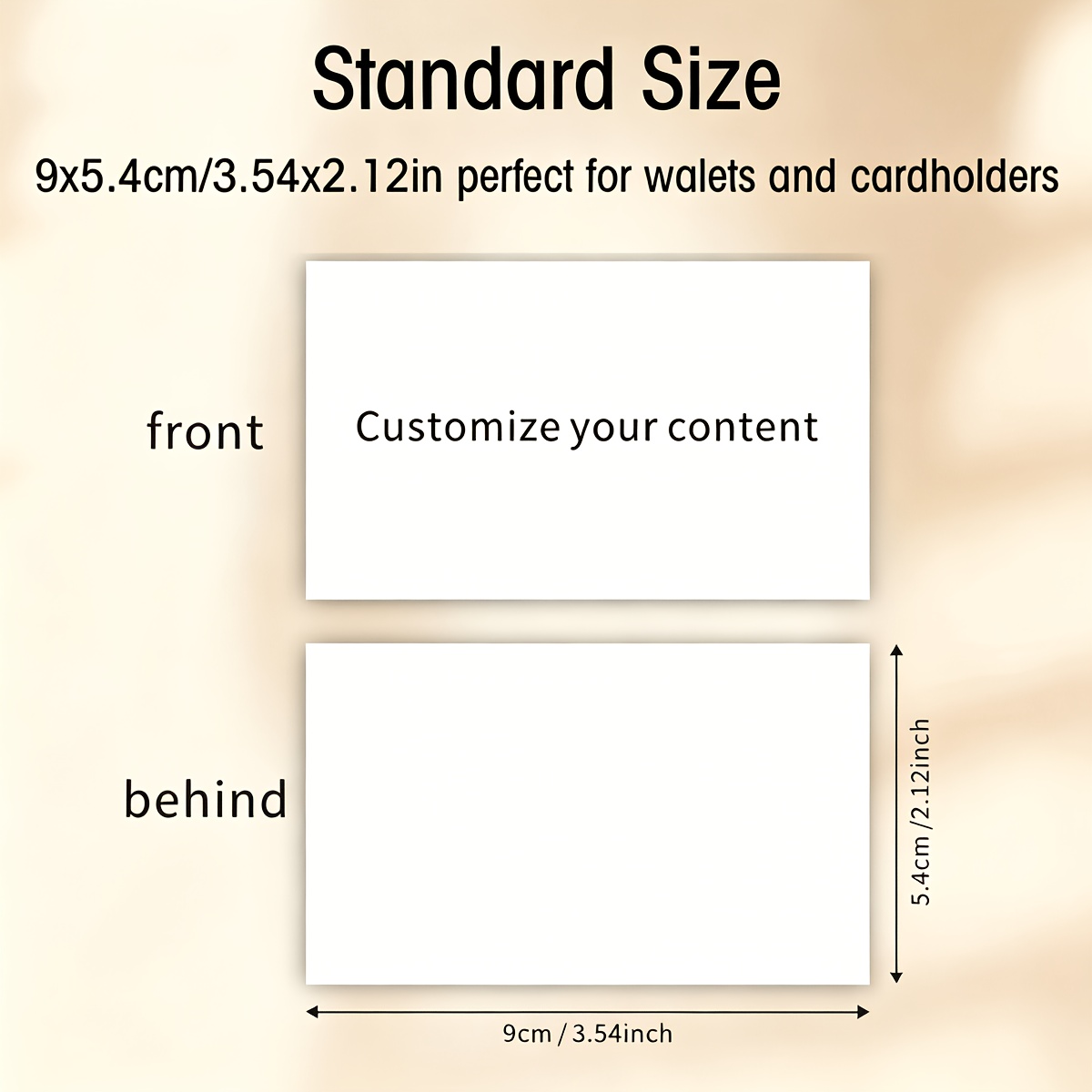 TEMU 20/40pcs Personalized Custom Cards, Customizable Business Cards, Thank You Cards, After- Cards, Invitation Cards And Brand Promotion Cards. Full