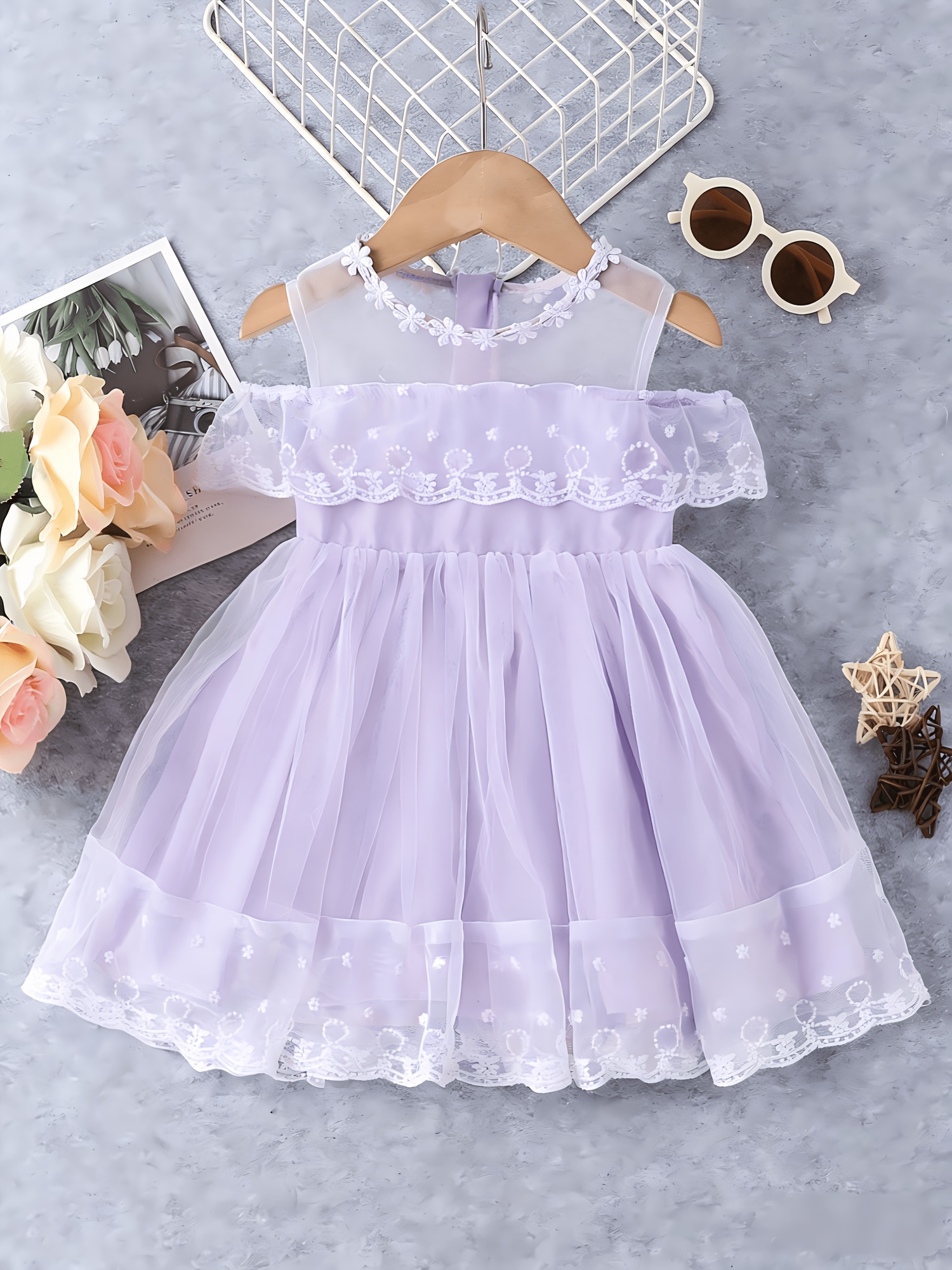 open lace back dress Dramatic Two-Tone Purple Sequin Prom Dress main image 0