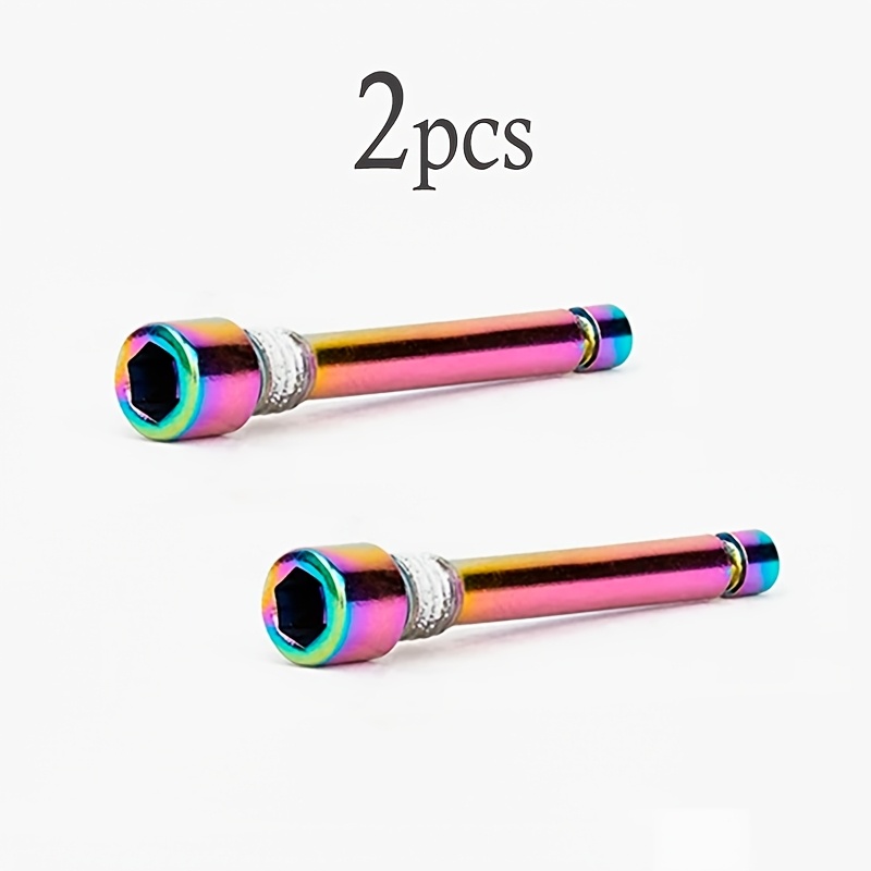 TEMU 2pcs Bicycle Disc Brake Caliper Fixing Pin Screw Stainless Steel Bicycle Hydraulic Brake Pad Caliper Hexagonal Screw