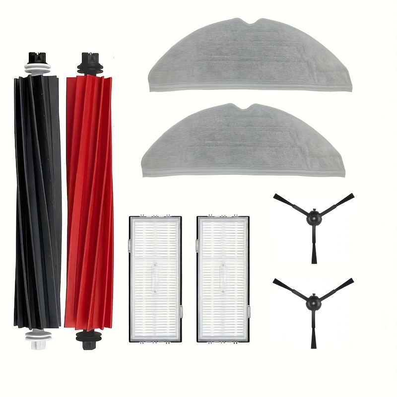 8pcs Set Compatible With S8/s8+//s8 Plus-wht/g20 Robotic Vacuum Cleaners. Replacement Parts 1 Pair Of Main Brushes, 2 Side Brushes, 2 Mopping Pads, And 2 Filters