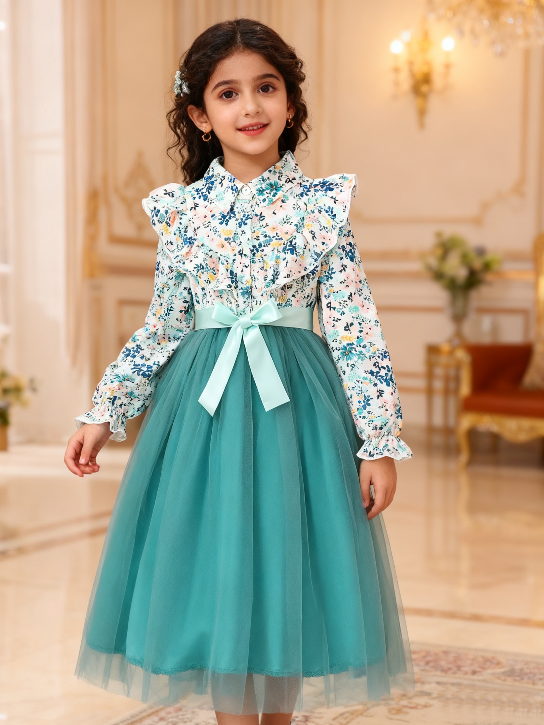 green emerald velvet dress Toddler Flower Girl Dresses main image 1
