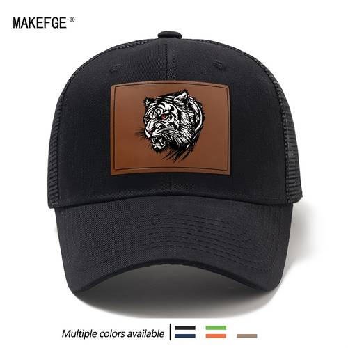 photo de l'article casquette trucker à en similicuir délavé vintage pour homme et femme - casquette snapback légère à visière incurvée pour lextérieur, les , le hip-hop, les quotidiens, cadeau de saint-valentin, logo en similicuir, casquette de baseball décontractée