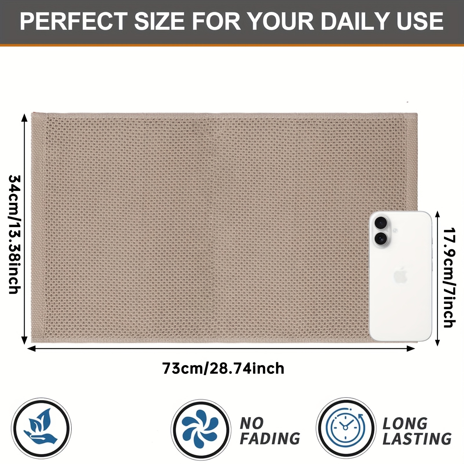 6pcs, Waffle Kitchen Towel-34X73Cm/13.38X28.74 Inches, Pure Cotton, Ultra-Soft, Water-Absorbing Quick-Drying Rag, Dishcloth, Dishcloth Set