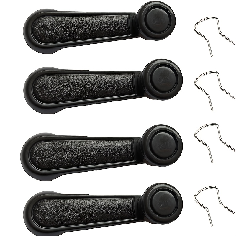 TEMU 4pcs Set Car Window Regulator Crank Handles, Manual Wiper Rods With Bushing And Spring, Universal Automotive Interior Accessory Replacement,
