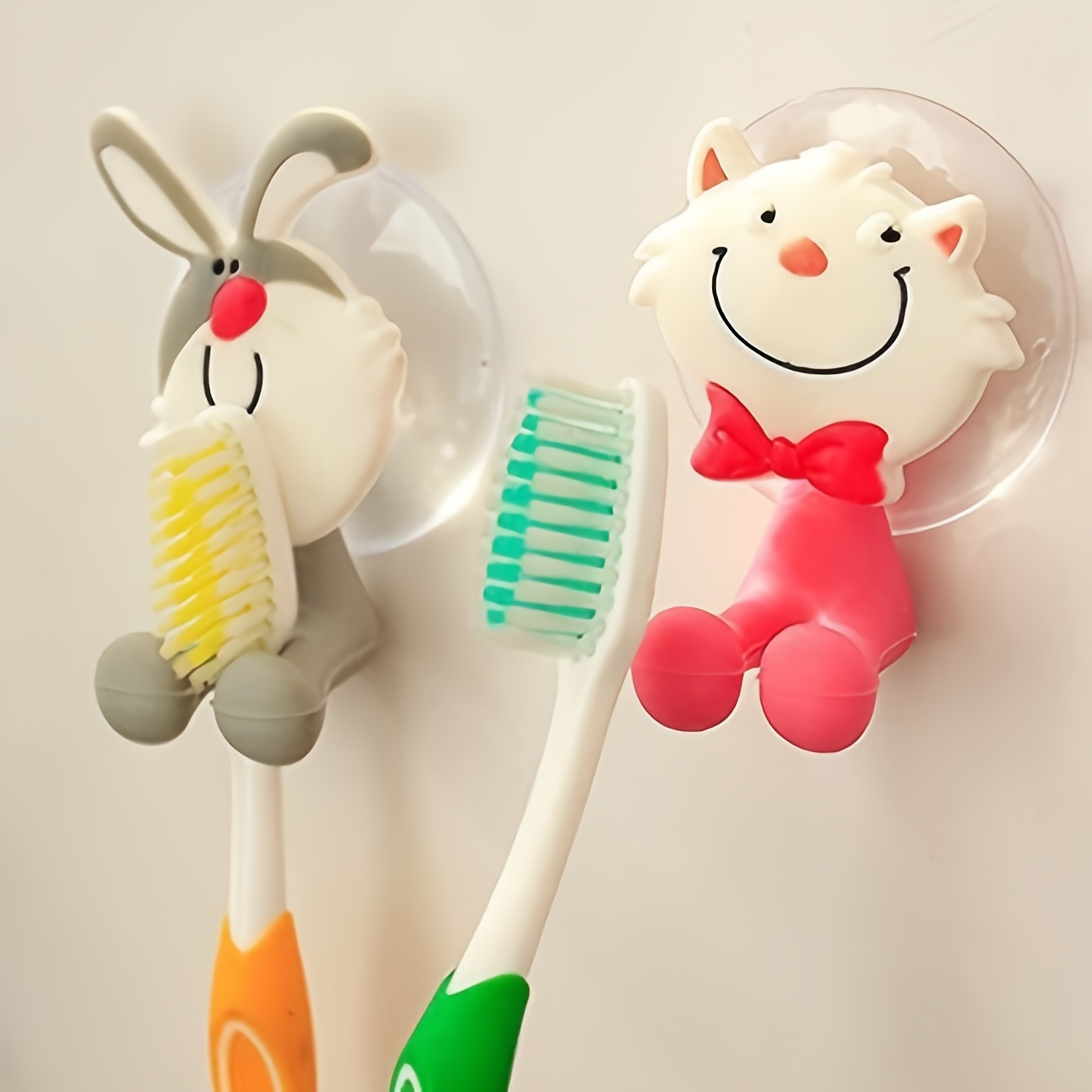 Estante de soporte para cepillo de dientes, colgador de cepillo de dientes  montado en la pared, ventosa, juego de ganchos antibacterianos, accesorios