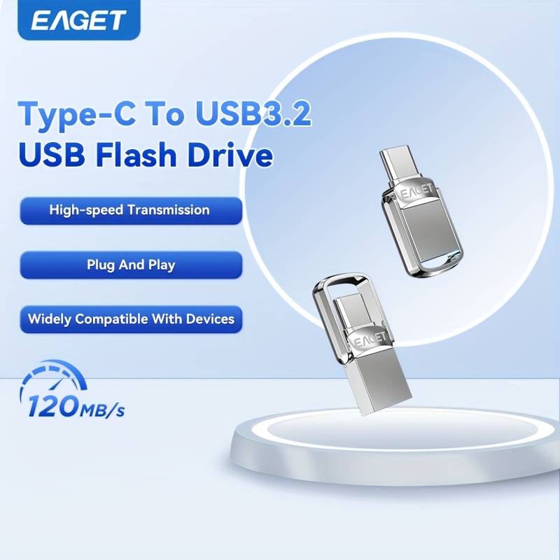 IDiskk 256 GB Solid State USB Flash Laufwerk, USB 3.2, 1000 MB/s, High Speed  Thumb Drive SSD, Gen2 USB C Foto Stick Für IPhone 15 / USB C IPad/Android Handys, Laptop/Mac Und Tablet, Grau (Keine App