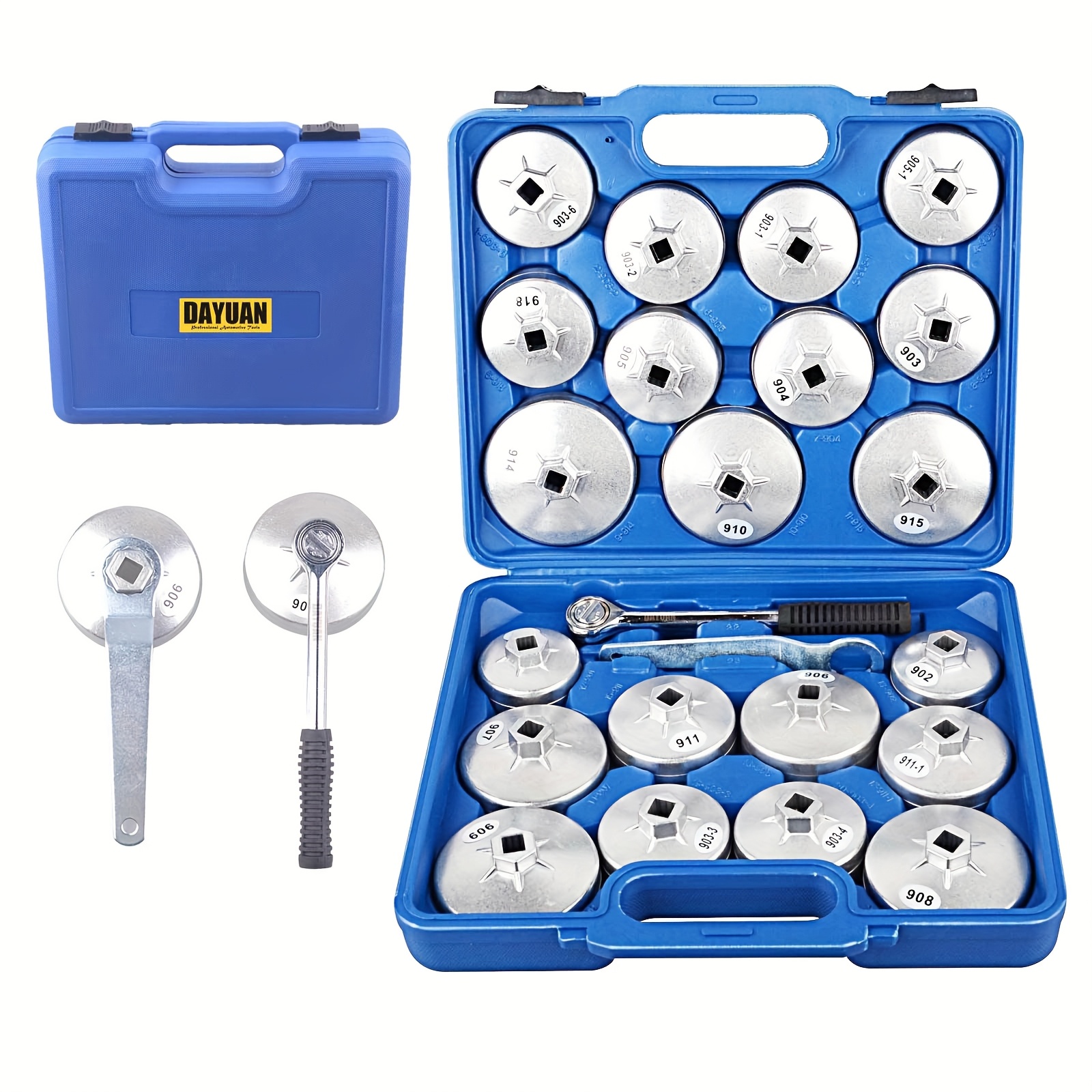 TEMU 23pcs Type Oil Filter Wrench Set Automotive Removal Socket Tool Kit