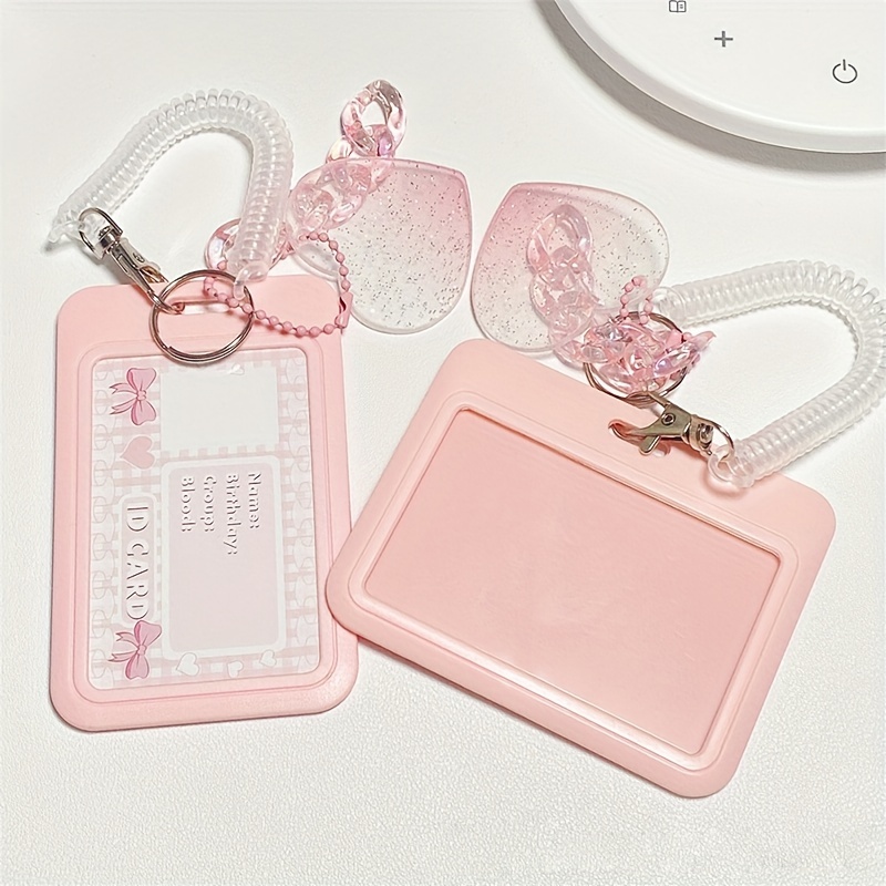 

Japanese-inspired Minimalist Cartoon Glitter Heart & Cloud Gradient Card Holder Set