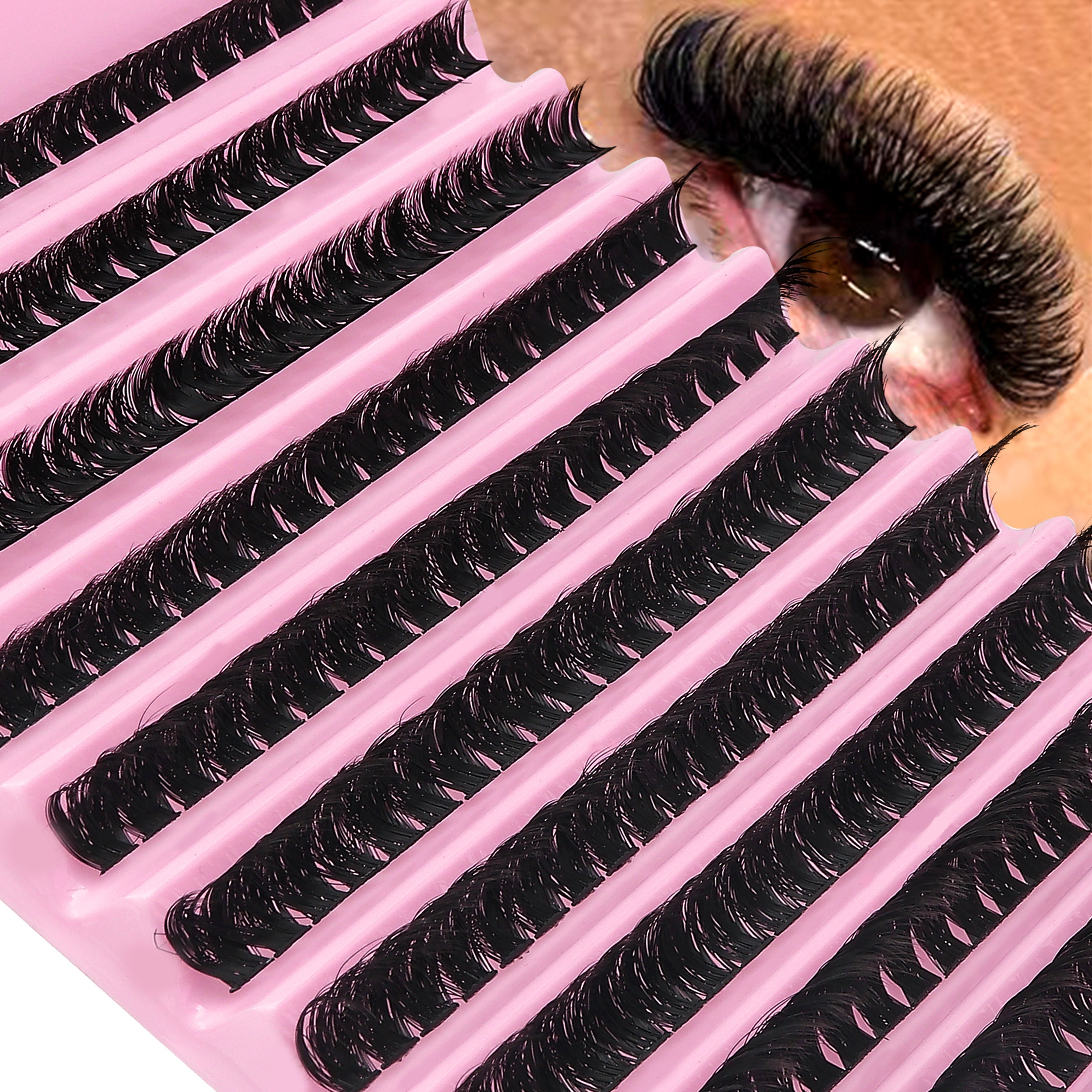 

200pcs In 10 , 0.05mm Ultra-thin Eyelash Extensions ( Lengths Of 8-16mm), 3d Volume Individual False Eyelashes For Makeup In Black.