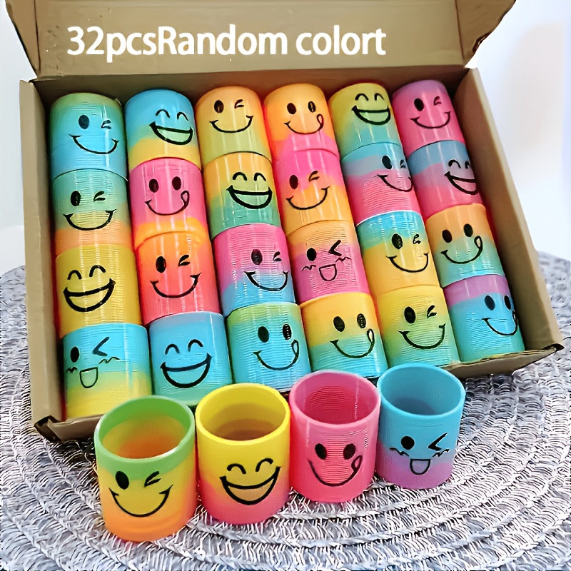 32-piece Party Sets: An Interesting Birthday Gift, A Prize For Children's Parties And Classes, A Suitable Gift For Parties, Spring Ring Toys, (in Random Colors)