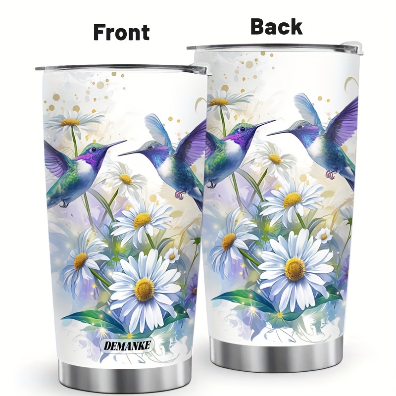 

Demanke 20oz Stainless Steel Travel Tumbler With Hummingbird Design, Reusable Insulated Cup With Lid For Family, Multipurpose Use - Hand Wash Only, Ideal Gift