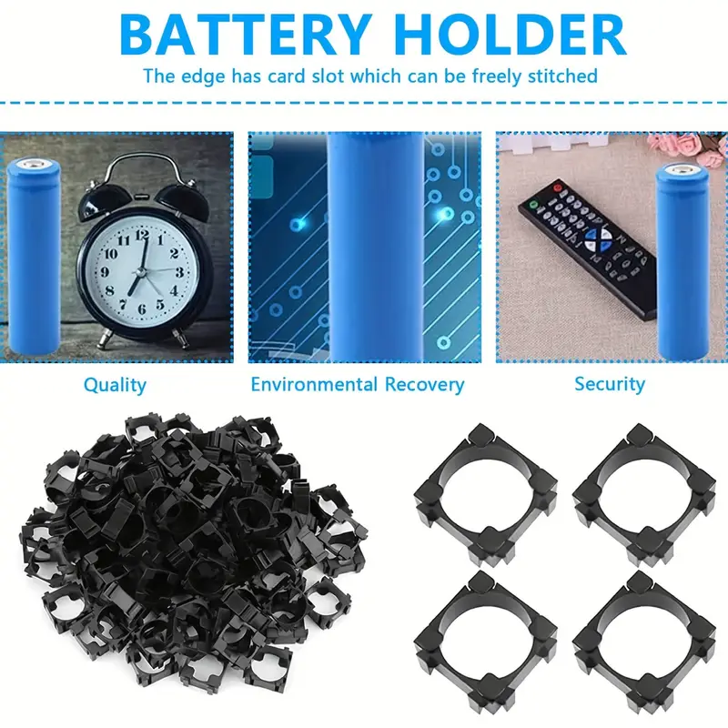 200pcs soportes de batería li-ion 18650 - abs+pc , montaje seguro y de baterías diy, herramientas eléctricas y vehículos Detalles del producto 1