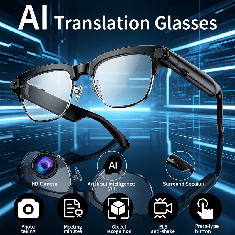 PEJE 2026 AI smart camera glasses with video recording, photo capture and translation features