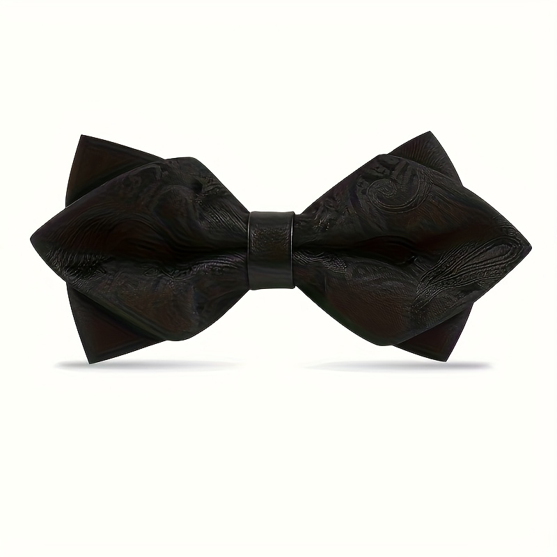 Men's Pointed Tip Suit Bow Tie, British Style Fashion Bow Tie For Wedding Banquet Groom And Groomsmen Formal Attire Accessory