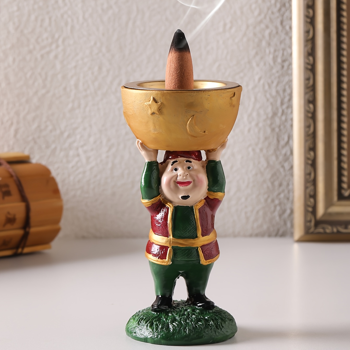 1pc resin creative middle eastern character statue incense holder   burner for home decor living room bedroom study office ramadan festival gift best holiday gift Product details 4