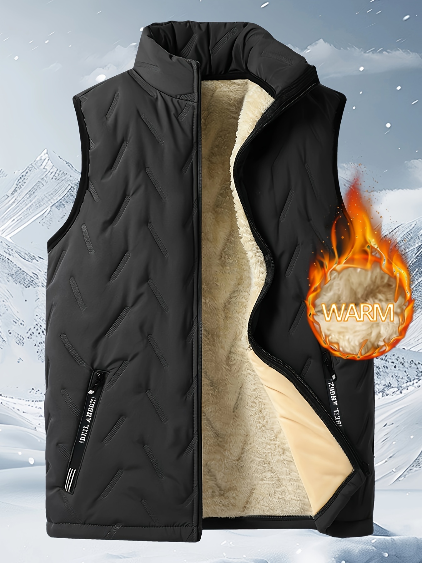 1pc herren fleece gefütterter weste] 1pc herren casual Temu