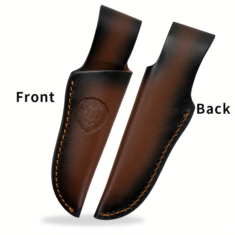 Straight Knife Protective Cover, Outdoor Knife Sheath, Kitchen Knife Storage Bag, Two-layer Cowhide Leather Knife Sheath