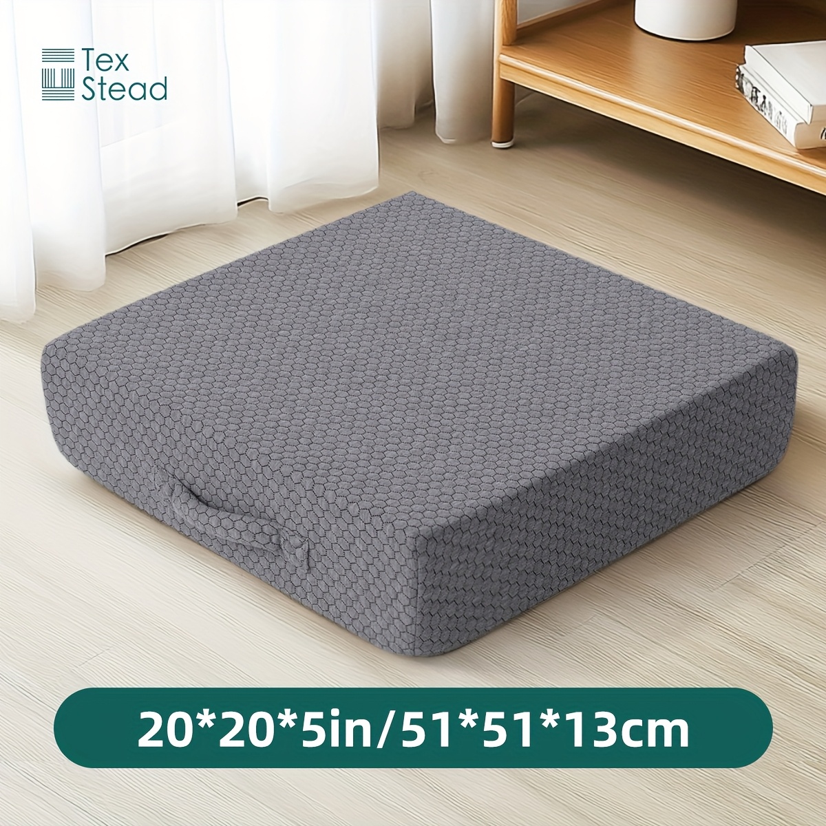 Yoga Bolster Supportive Cushion For Yoga And Sitting - Built-in Carrying Handle - Machine Washable Cover'