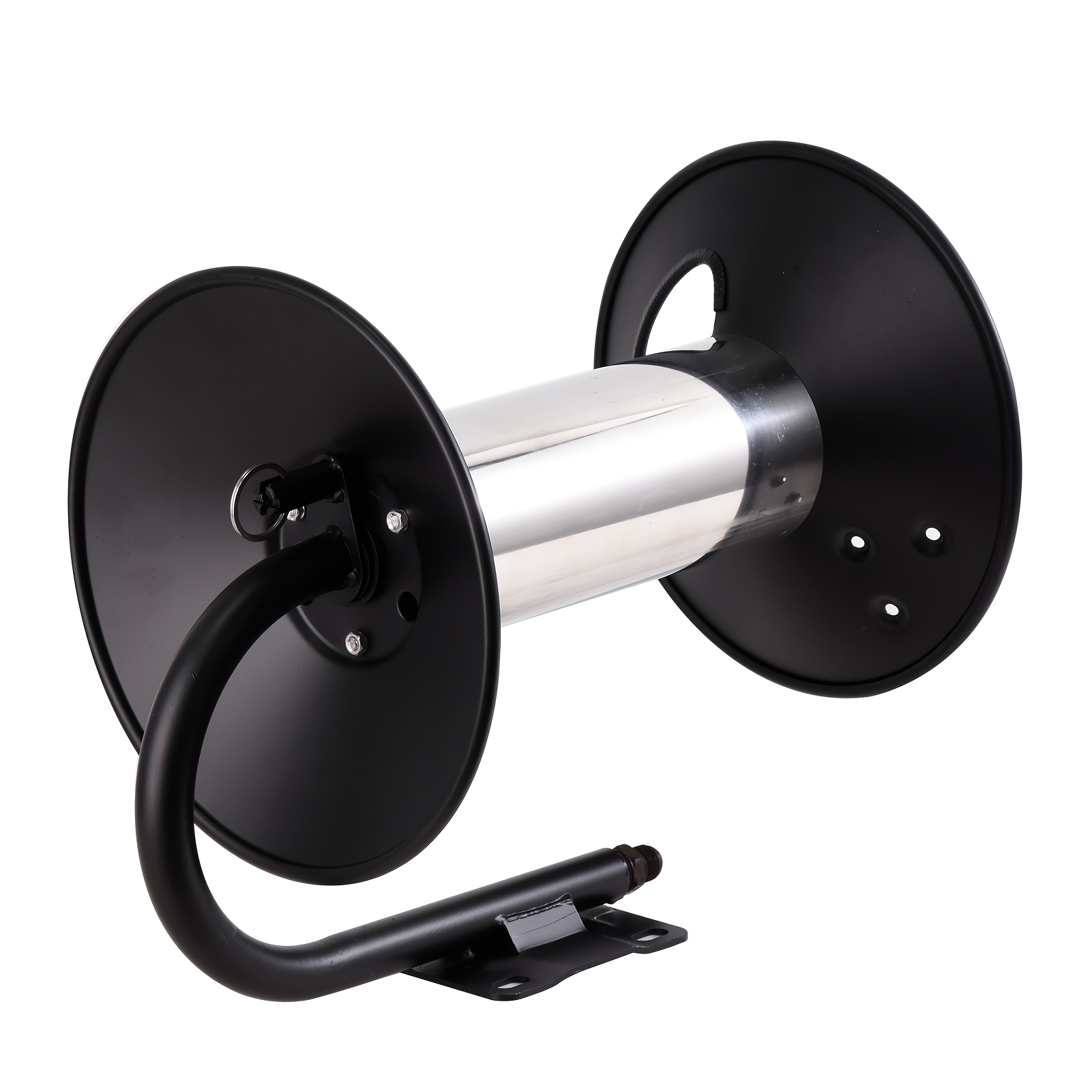 Image of Inch Manual Pressure Washer Hose Reel 4000 Psi, Quick-detachable Bracket Wall/floor Mount, 90° Outlet Reduce Hose Wear, For Garden, Patio & Auto Detailing