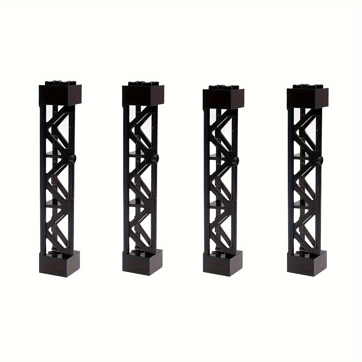 6pcs Train Track Tower Baseplate Support Stent Building Blocks Accessories