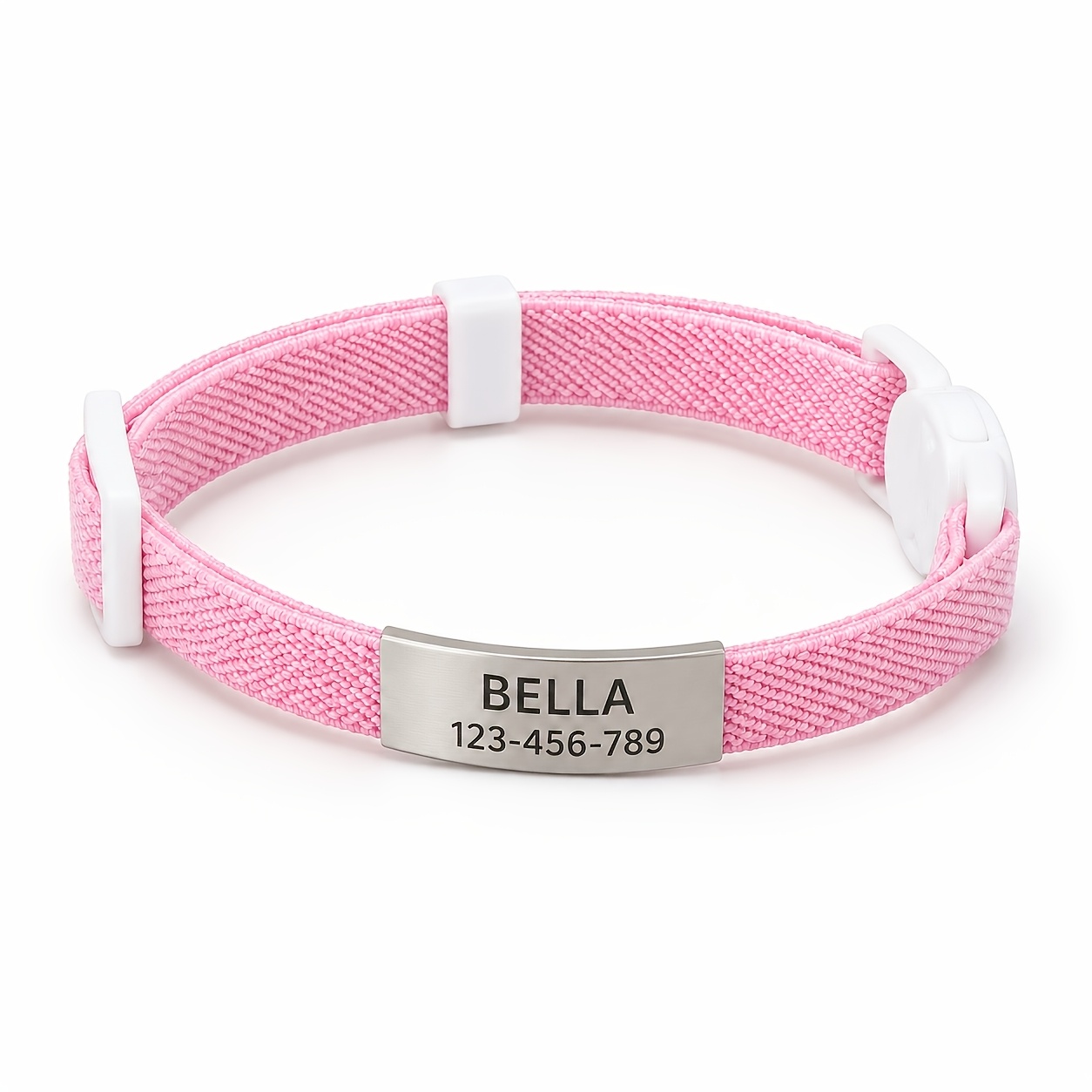 TEMU 1 Personalized Cat Collar With Safety Buckle, Engraved Name, Phone Number, And Id, Adjustable, Lightweight, Anti-choke Pet Collar, Suitable For