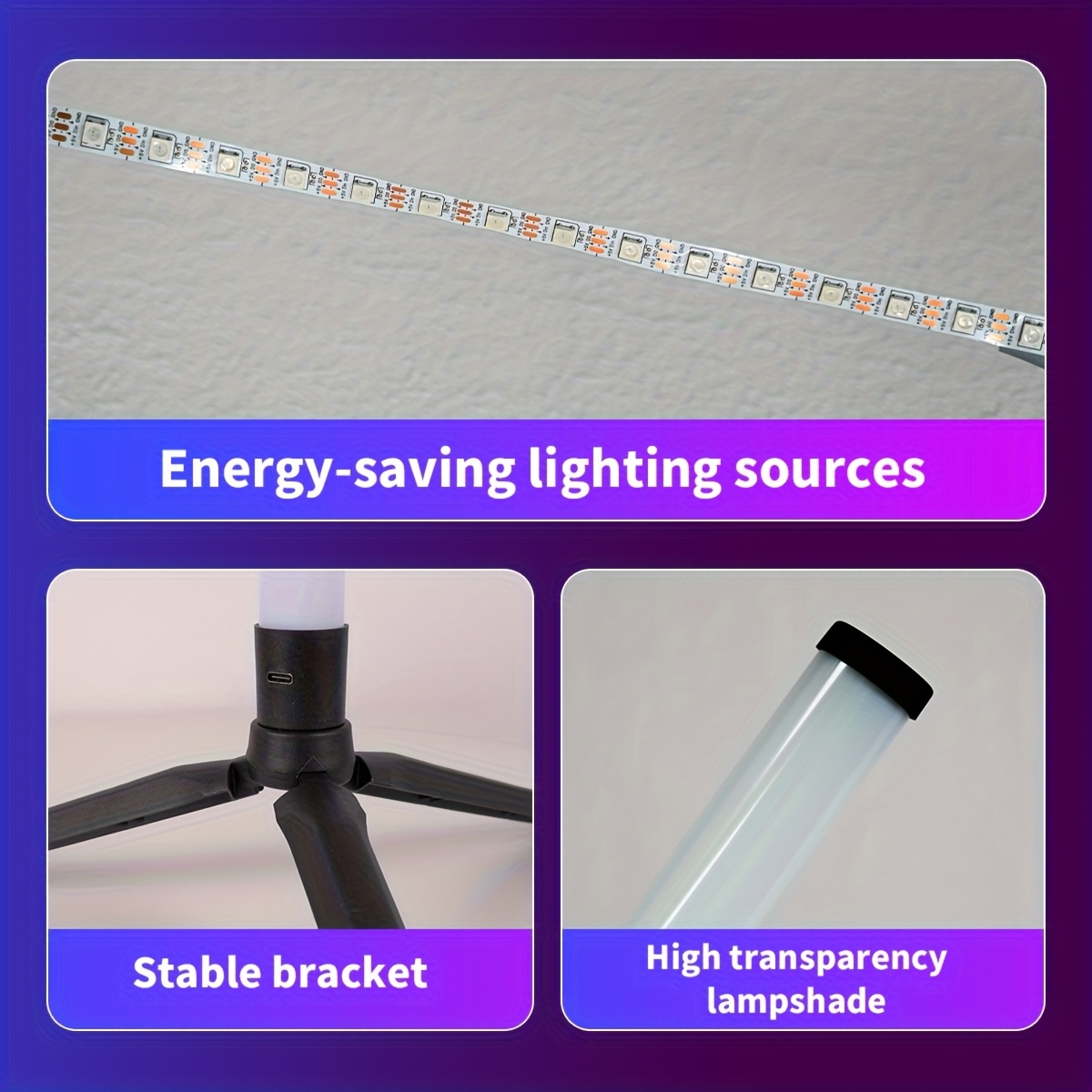 RGB LED Corner Floor Lamp with Remote Control