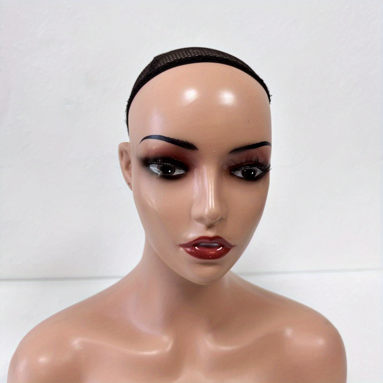 Tête De Mannequin En Mousse Et Métal - Support Pour Perruque, Chapeau Ou Démonstration - 2 Pièces Noires Neuves