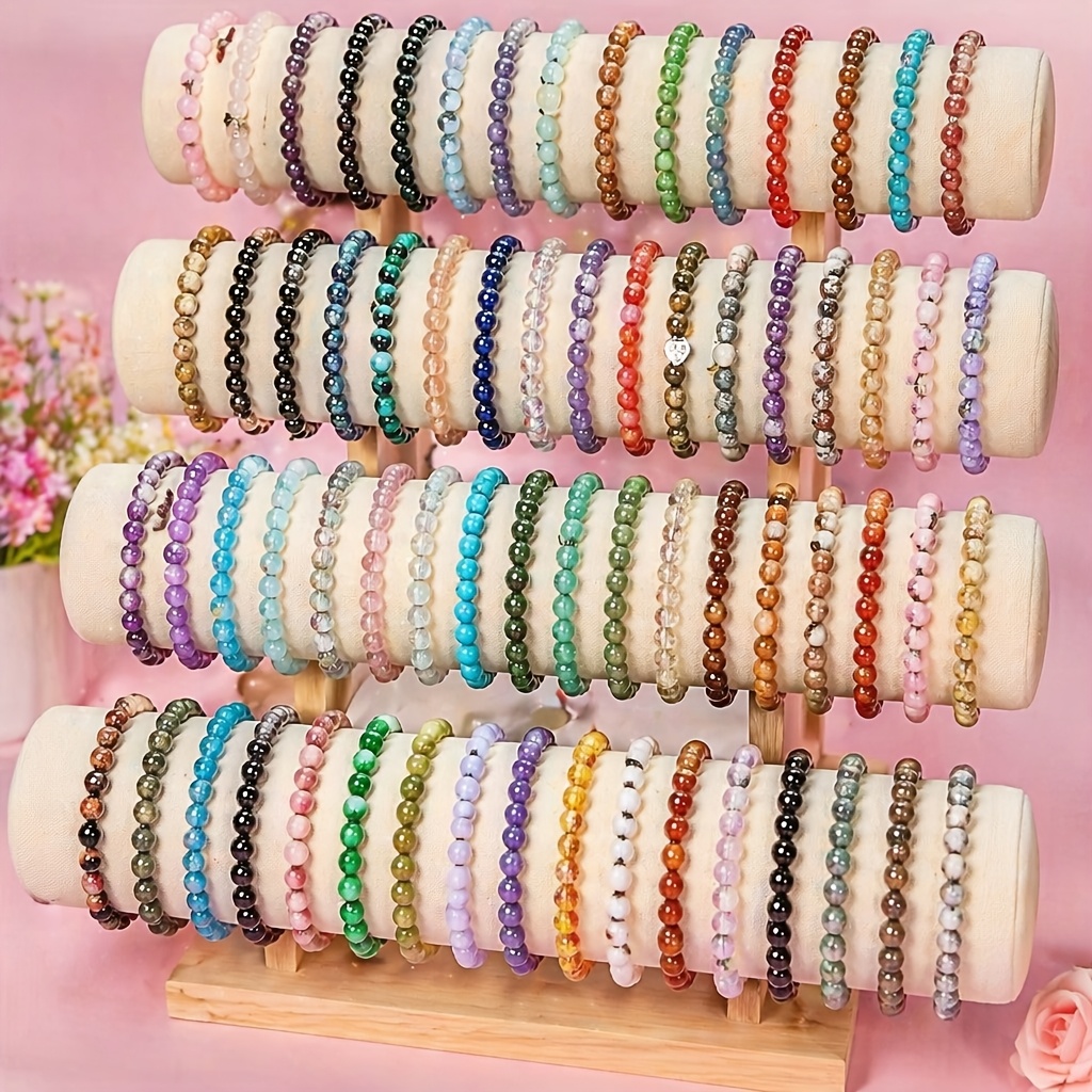 60pcs Bohemian Handmade Beaded Bracelet Set, Unisex