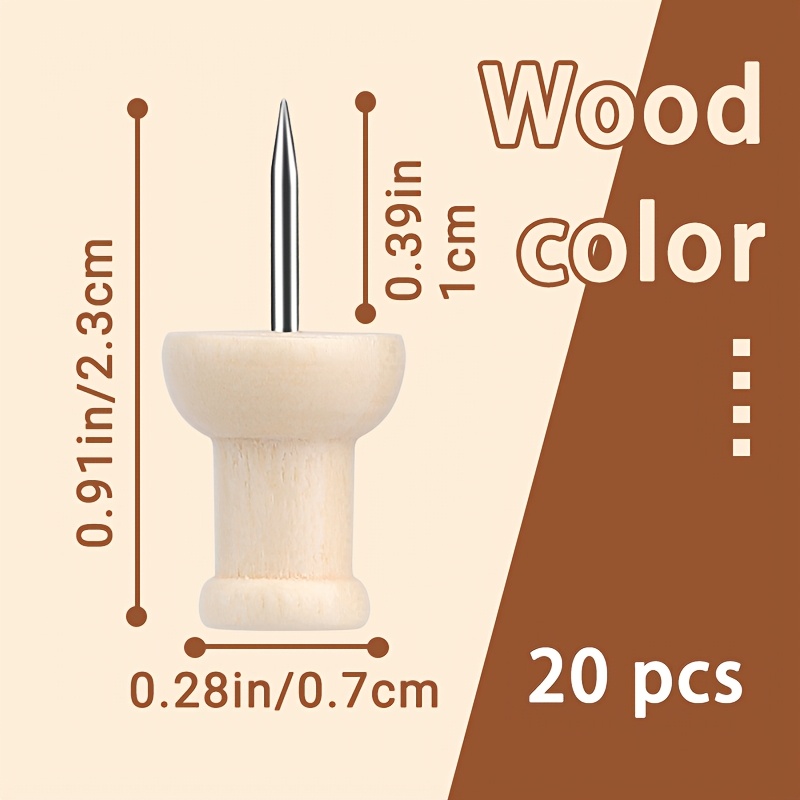 TEMU Punaises en bois, Clips décoratifs pour doigts, Punaises pour planche à lier, Punaises pour d'affichage, d'affichage, Planche en bois souple,