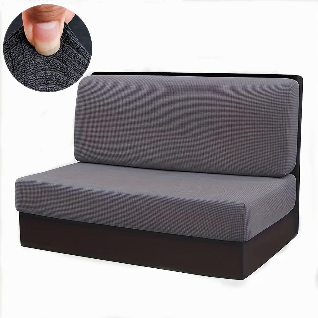 Image of 2pcs/setrv Dinette Cushions Covers Rv Stretch Sofa Seatslipcovers Washable Furniture Protector For (1*backrest Cover & 1*bench Cover)