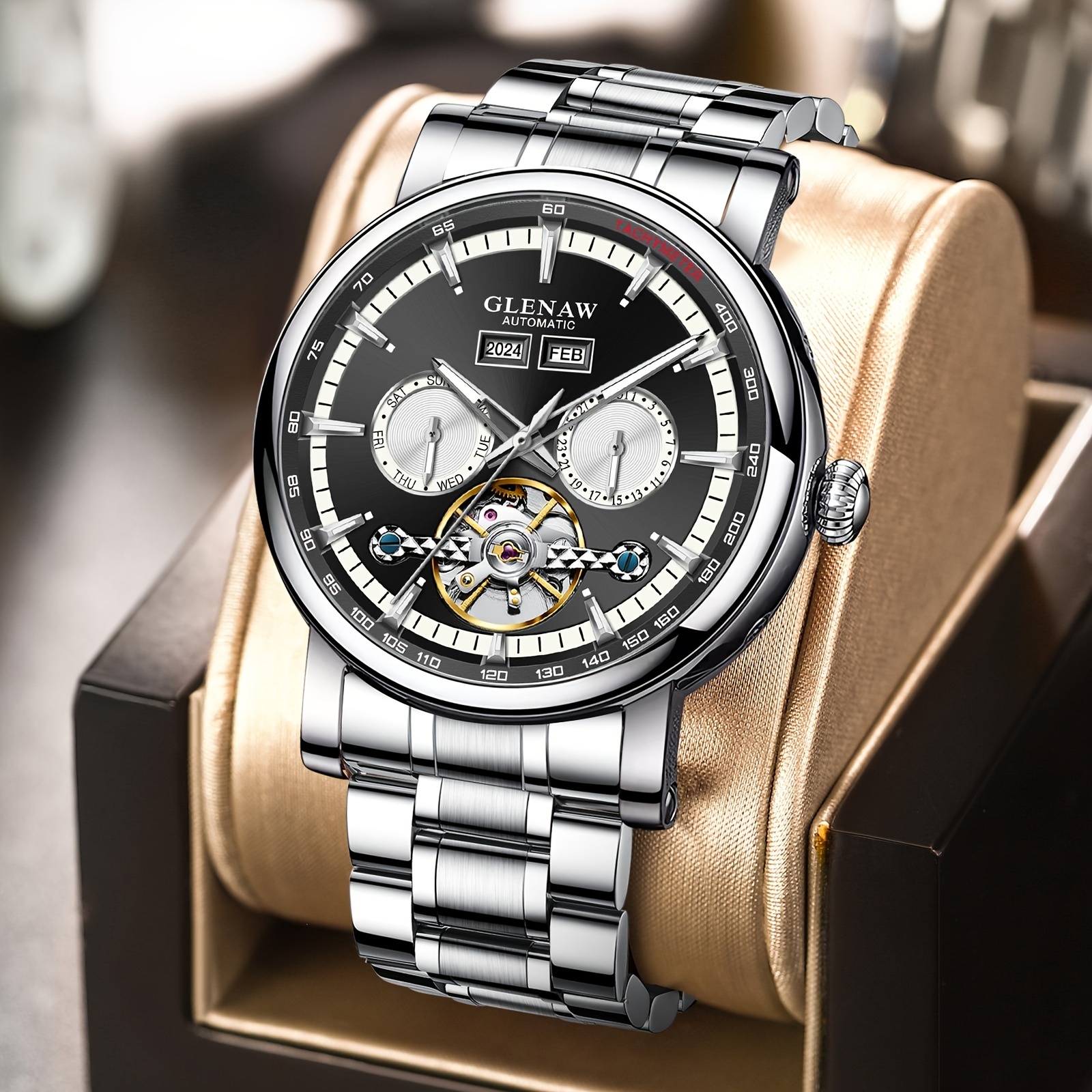 Uhr Aufziehen Uhren Mechanischem Uhrwerk Automatische Mechanische