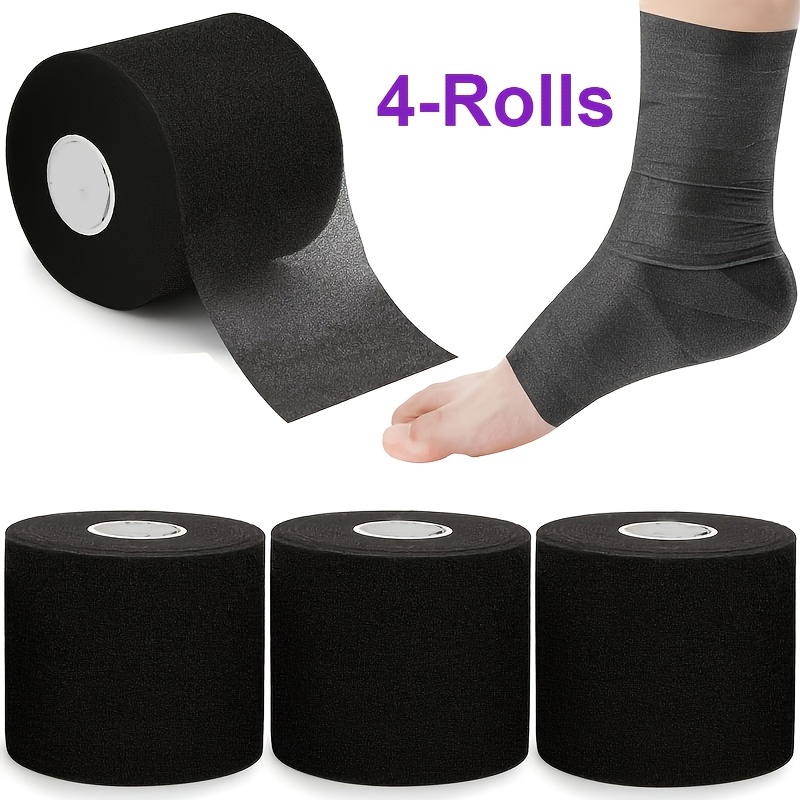 Tape Pre Wrap Tape (5-rolls) - Athletic Foam Underwrap For Sports, Foam Bottom Film, Skin-friendly, Breathable, Easy To Tear, No Residue, Off Tape