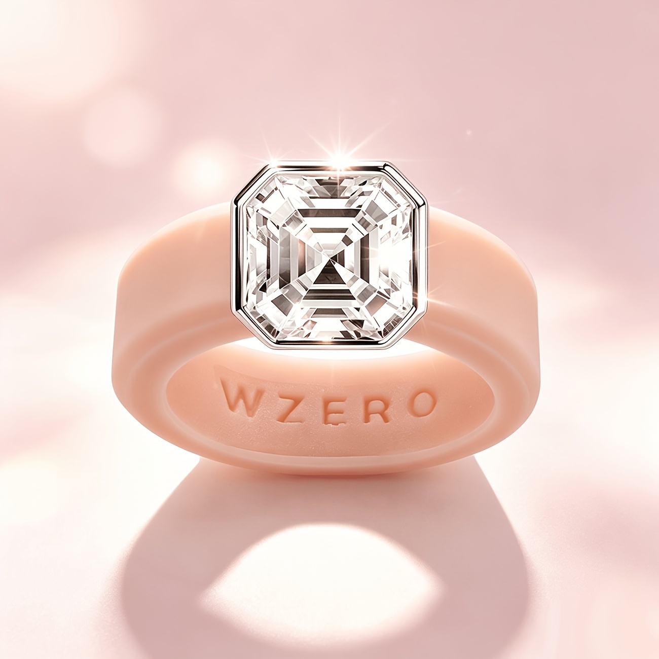 14K Gold-plated Khaki Silicone Ring, Engagement Gift