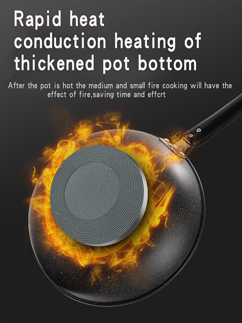 frying pan household gas stove induction cooker universal frying pan rice stone non stick pot details 2