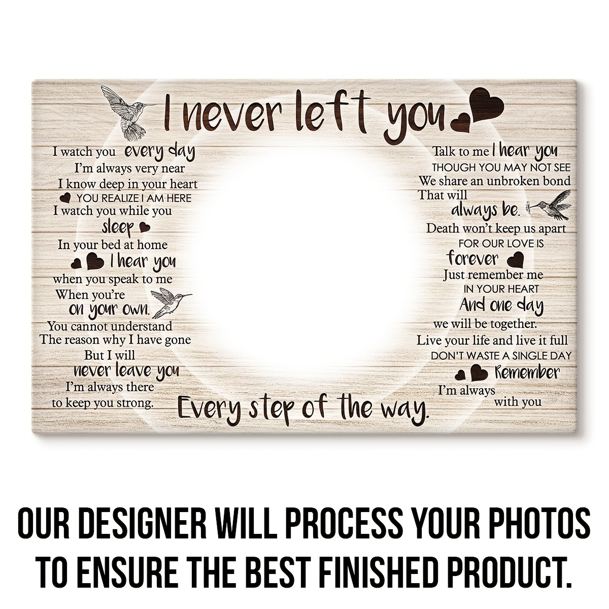 TEMU Personalized Memorial Canvas "i You" - To Mother Or Father, Custom Portrait With Loving Message, Artistic Decor For Bedroom, Living Room, Home