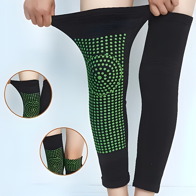 TEMU 2 Thickened And Lengthened Double-sided Hot Wormwood Cute Knee Pads, Knee Joint Warm Rubber Cover, Hot Compress Knitted Knee Pads, Outdoor